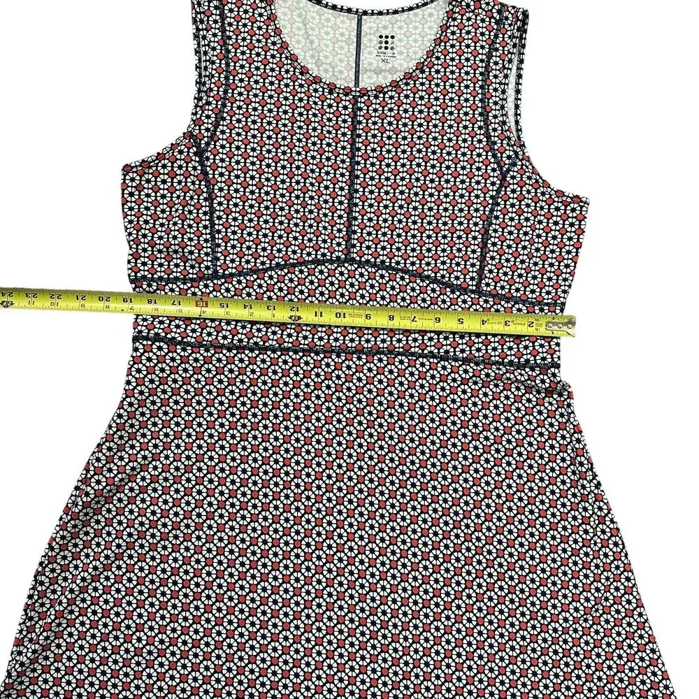 Title Nine Dream Mosaic Fit & Flare Dress XL Athletic Travel Buttah Fabric - Picture 12 of 14